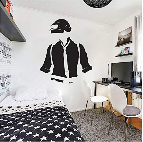 Wanddekore Pubg Vinyl Wandaufkleber Home Decoration Aufkleber Poster Raumdekor Spiel Jungen Zimmer Aufkleber Mann Selbstklebend 52X42Cm