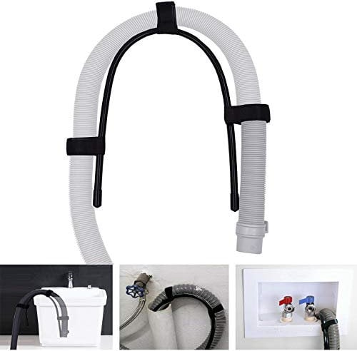 AUXPhome Adjustable Shape Drain Hose Guide Assembly/Flexible Laundry Tub Washing Machine Drain Hose Clip Hose Holder - No Hose