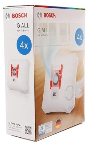 Boite de 4 sacs type G d'origine Aspirateur 00576334,17000940 BOSCH