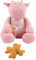 NOUKIE'S - Mini Kuscheltier mit Musik Lola - Noukie‘s Schmusetuch Bio-Baumwolle + Holzring - Musikalische Früherziehung - Geschenk für Babys