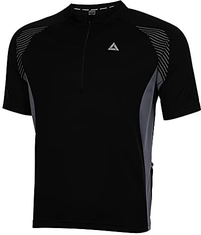 Airtracks Herren Fahrradtrikot Kurzarm Team II - Radtrikot - Jersey - Fahrradshirt Kurzarm - Radshirt - Bikeshirt MTB - Atmungsaktiv - UV Schutz - Schnelltrocknend - Reißverschluss - Reflektoren