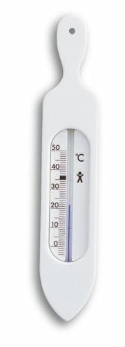 TFA Dostmann Termómetro de baño analógico 14.3018.02 Medición de la temperatura del agua Jacuzzi/Piscina Medición Natural Fluido Blanco