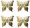 Powerful 4 Pcs Butterfly Drawer Knobs, Vintage Cabinet Knobs Drawer Handles with 8 Pcs Screw, for Dresser, Cabinet, Wardrobe, Cupboard, Bathroom, Office (2.5×2)