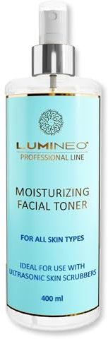 Lumineo Moisturising Tonic (400ml), entwickelt für Ultraschall-, Peelinggeräte und Dermaroller. Unterstützt die Reinigung während des Peelings, spendet Feuchtigkeit, beugt Trockenheit vor