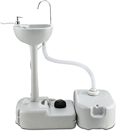 Portable Washbasin,Portable Handwashing Station,Portable Sink,laundry Sink,Utility Sink,with Water Tank,Sewage Tank,Soap Dispenser,Towel Holder,Hands-Free Foot Pump,for Garden,Laundry Room,Outdoor