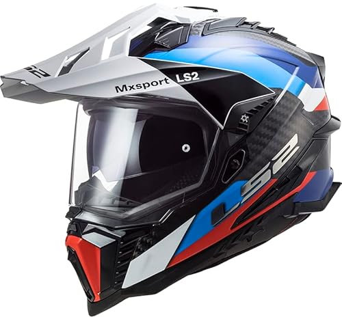 LS2, Motocross Helm Explorer Carbon Frontier Black Blue, XS