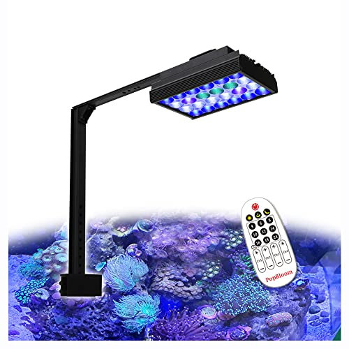PopBloom 60W aquarium led beleuchtung meerwasser led lampen aquarium für 40-60cm Salzwasser Hartkorallen SPS LPS Nano Tank