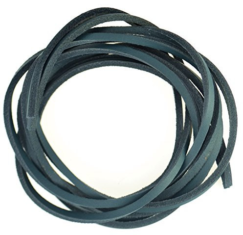 znatoo Cordones de cuero para zapatos de cubierta, topsiders, zapatos de barco, 46 pulgadas de largo, Azul oscuro, Talla única
