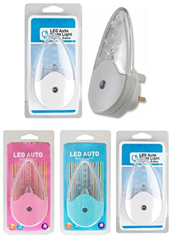Mr. Gadget's Solutions® Veilleuse LED automatique à brancher pour chambre d'enfant, crèche, couloir - Couleurs assorties