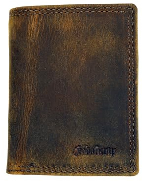 Slim Geldbörse Franz – Echtleder Mini Geldtasche für Herren & Damen – Kompakter Geldbeutel mit Münzfach – Schlanke Brieftasche im Slim Design – Büffelleder Portemonnaie für Karten & Scheine