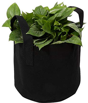 5 Gallon Black Plants Growing Bag for Vegetable Flower, Aeration Planting Pot Container (25 x 30 cm (5 gallon))