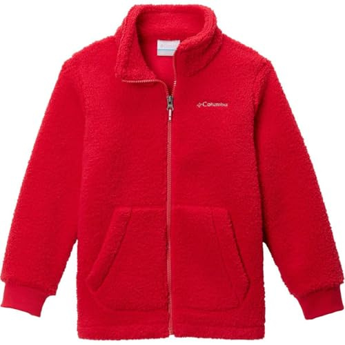 Columbia Boys' Rugged Ridge II Sherpa Full Zip Outer Layer Polyfleece, Mountain Red, X-Large