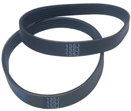 Lot de 2 courroies d'entraînement 135J6 pour rabot Ryobi AP10 AP-12, Delta 22-540 TP300, Ridgid, Craftsman