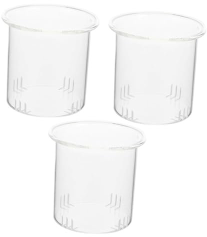 Cabilock 3 Stück Glas Teekanne Glassieb Teekannen Ei Einsatz Tassensieb Teeblatt Sieb Für Losen Tee Bestes Tee Ei Für Losen Tee Teefilter Teesiebe Glas Teefilter