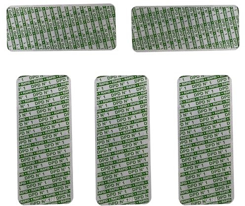 HAF® Lot de 50 comprimés de test DPD No1 Rapid pour testeur d'agitation – Détermination chimique précise de la valeur du chlore libre et du brome – Qualité : fabriqué en Allemagne – Quantité : 5