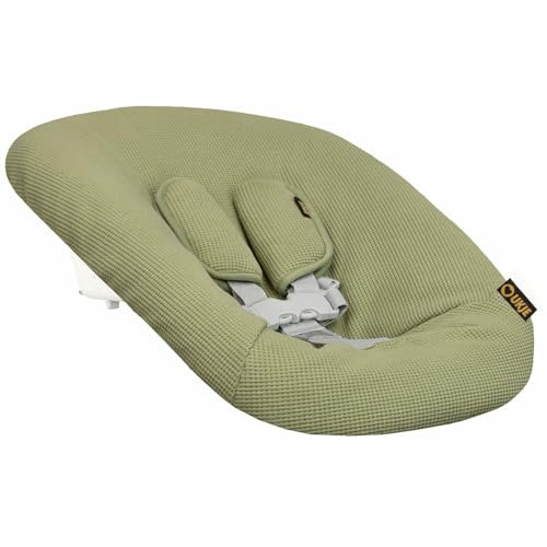 Ukje Funda protectora compatible con Stokke recién nacidos con almohadillas para cinturón | Accesorios para trona | Funda de tela para bebés y tronas pequeñas (groen wafel)