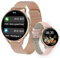 FOREVER Smartwatch Damen Rose Gold Velora SB-306 AMOLED-Touchscreen 1,19 Zoll - Schrittzähler Uhr Damen Pulsuhr Menstruationszyklus Schlafmonitor Kalorien Fitnessuhr Smartwatch Wasserdicht iOS/Android