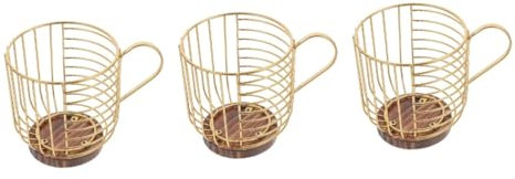 DECHOUS Portaoggetti Da 3 Pezzi Per Caffè Porta Caffè in Ferro Portaoggetti Per Casa Ufficio Ampia Applicazione