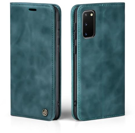 LBH Handyhülle für Samsung Galaxy S20+ in Petrol Blau mit Karten- und Geldfach Smartphone Hülle mit Standfunktion Flip Case Schutzhülle Magnetverschluss Vintage