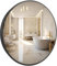 Marctani Espejo Redondo con Marco de Metal - Espejos Decorativos de Pared Elegante y Moderno - Espejo Entrada Recibidor - Ideal para Decoracion de Baño, Salon y Entraditas Recibidores Negro, 70 cm