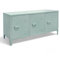 Sideboard Industriedesign Metall | TV-Schrank mit Türen Magnetverschluss 120 x 40 x 58cm | 3 Türen Salbei