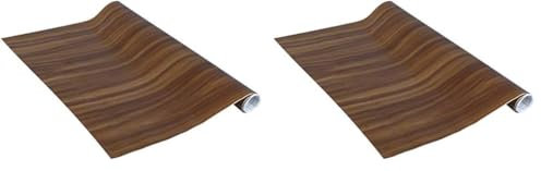 Venilia Lámina adhesiva, Nogal Aspecto madera Marrón, 45cm x 1,5m, Espesor 95μ, Vinilo autoadhesivo para muebles o cocina, decorativas papel pintado pared, PVC sin ftalatos, Fabricado en UE