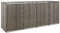 Générique Abri pour Poubelle Quadruple Gris 274x80x117 cm Résine tressée,Accessoires pour conteneurs à déchets,Cache-conteneurs à déchets-319867