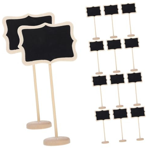 CAXUSD 15 Stück Mini-kreidetafeln Mit Ständer Kleine Rechteckige Holztafel Tischkarten Für Hochzeit Geburtstag Eventdekoration Nachrichten