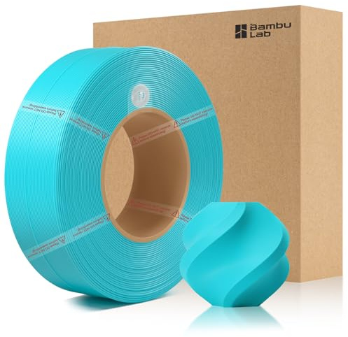CCTREE Original PLA Basic Refill Filament 1,75 mm, Türkis 10605 | ohne Spule, Smooth Surface Finish, 3D Druckfilament mit RFID für Bambu Lab A/X/P/H 3D Drucker Series, AMS, 1KG +/- 0,03 mm