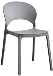 LC Garden »Vini« Gartenstuhl Stapelstuhl Bistrostuhl Kunststoff stapelbar wetterfest (anthrazit, 1er Set)