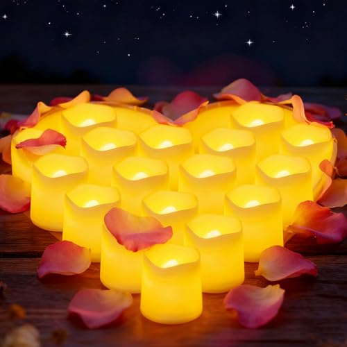 24 Velas LED Sin Llama a Pilas, Velas Té Parpadeantes para Decoración