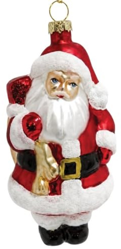 MIKONI Weihnachtskugeln Christbaumkugel aus Glas Christbaumschmuck Figuren Mundgeblasen Weihnachtsbaumkugeln (Kuh)