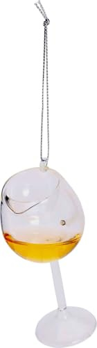 Christbaumschmuck Glas Weinglas Weißwein Transparent Anhänger Geschenk Weihnachten Weihnachtsbaum Deko 10cm