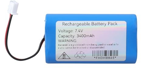 Micacorn 7.4V 3400mAh Batterie Ricaricabili agli Ioni di Litio con Connettore XH2,54/2P, per Altoparlante, Giocattolo Telecomandato, Illuminazione Esterna Etc., 18650 2S1P