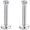 Candyfancy Studs Piercing Helix Nez Labret Tragus Acier Chirurgical Stud Oreilles Cartilage Levre Lip Boucle d Oreille Helic Strass Zirconium Pierre 2MM pour Cadeau de Noel