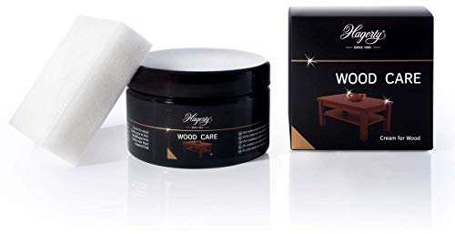 Hagerty Wood Care Cream 250ml with Applicator Sponge - Cleans and Polishes