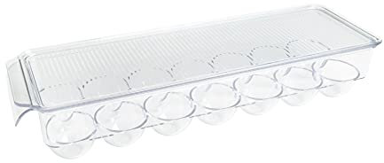 Kitchen Spaces KSEG12-AMZ Refrigerator Egg Tray, Plastic, Translucent