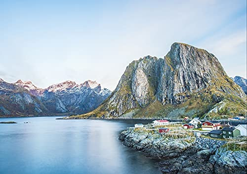 hansepuzzle 44234 - Fjord in Norwegen Puzzle 130 Teile - Natur Motiv mit hochwertiger Aufbewahrung: Kartonbox und wiederverschließbarem Beutel - Format 28,7 × 20 cm