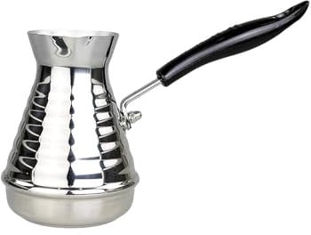 GMMH Türkische Kaffeekocher Mokkakanne (1150 ml), Espressokocher Cezve Dzhesva, Kaffee Mokka Briki Kaffeekanne aus 1 mm dickem Edelstahl