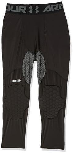 Under Armour Men's Full Length Basketball Tights, Padded Knee Protection, Adult Sizes Black