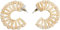 styleBREAKER Damen Creolen Ohrringe halbrund mit Holz Perlen und Stäbchen, Stecker, Runde Ohrhänger, Ohrschmuck 05090029, Farbe:Hellbraun