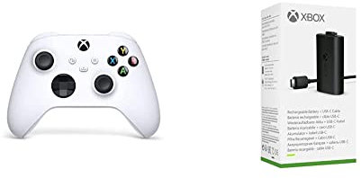 Xbox Wireless Controller Robot White + Xbox Play & Charge Kit M