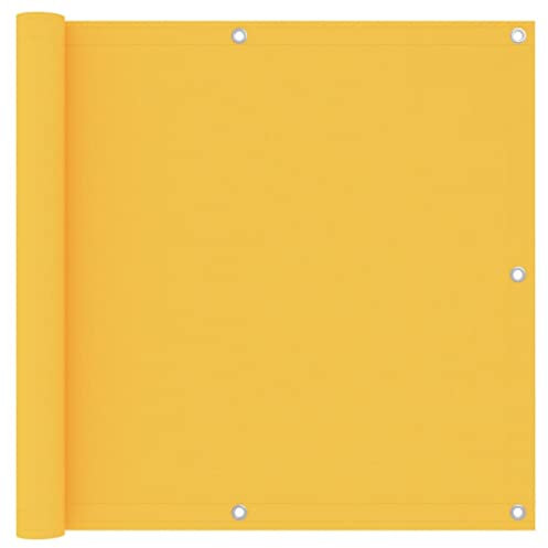 vidaXL Ecran de Balcon Brise-Vue Brise-Vent de Jardin Ecran de Protection Ecran d'Intimité Confidentialité Extérieur Jaune 90x500 cm Tissu Oxford