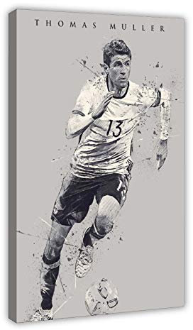 Thomas Muller Poster Fußball Kunst 5 Leinwand Wand Schlafzimmer Dekor Bild Sport Landschaft Büro Zimmer Dekor Geschenk Rahmen: 30 × 45 cm