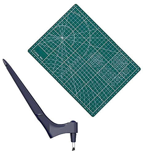 Craft Cutting Tools,Paper Cutter Hand-Held Engraving Pen,Couteaux D'artisanat en Acier Inoxydable avec Lame Rotative À 360 Degrés,Outils De Coupe D'artisanat