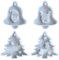 Yushu - Weihnachtsbaum-Glocke, Elch-Anhänger, Harzform, Gieß-Silikonform, Kristall-Epoxidharz-Form, Weihnachtsform, Anhängerdekoration, für Weihnachtsbaumdekoration.
