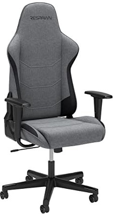 RESPAWN Silla ergonómica de tela 110 para juegos, estilo de carreras, respaldo alto, escritorio para computadora, silla de oficina, giratoria 360 grados, reposacabezas integrado, reclinación de 135