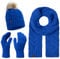 Rock Creek Winter Mütze mit Bommel Schal Set Geschenkset Wintermütze Winterschal Winterhandschuhe Herrenmütze Damenmütze U-101 Blau Einheitsgröße