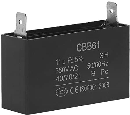 Condensador Generador de Gasolina de 11 μF, CBB61 ABS, Condensador de Motor de Aire Acondicionado, Pieza de Accesorio de Funcionamiento del Motor para Refrigerador 350 V