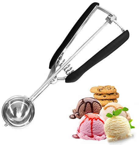 Glaxcidy Cuchara para Helado de Acero Inoxidable, Cuchara de Muffin, Cucharada de Masa, Cucharas de Helado, Cuchara de Galleta